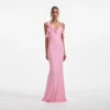Pink Georgette Flower Maxi Dress Pink Georgette Flower Maxi Dress