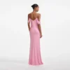 Pink Georgette Flower Maxi Dress Pink Georgette Flower Maxi Dress