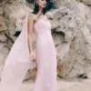Pink Georgette Scarf Maxi Dress Pink Georgette Scarf Maxi Dress