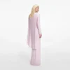 Pink Jersey Drape Maxi Dress