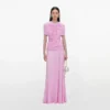 Pink Jersey Gathered Maxi Dress Pink Jersey Gathered Maxi Dress