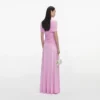 Pink Jersey Gathered Maxi Dress Pink Jersey Gathered Maxi Dress