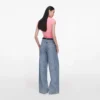 Pink Jersey Gathered Top