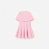 Pink Knitted Cape Dress