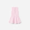 Pink Lace Bow Knit Dress