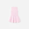 Pink Lace Bow Knit Dress