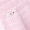 Pink Lace Bow Knit Dress
