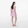 Pink Lace Collared Mini Dress