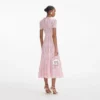Pink Lace Embellished Midi Dress Pink Lace Embellished Midi Dress