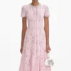 Pink Lace Embellished Midi Dress Pink Lace Embellished Midi Dress