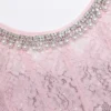 Pink Lace Embellished Midi Dress Pink Lace Embellished Midi Dress