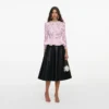Pink Lace Peplum Top