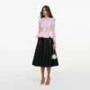 Pink Lace Peplum Top
