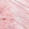 Pink Metallic Chiffon Feather Midi Dress