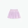 Pink Pointelle Ribbed Knit Skirt