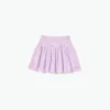 Pink Pointelle Ribbed Knit Skirt