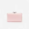 Pink Satin Clutch Bag
