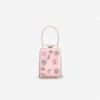 Pink Satin Floral Beaded Micro Bag