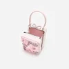 Pink Satin Floral Beaded Micro Bag
