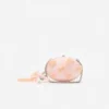 Pink Satin Floral Beaded Oval Clutch