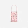 Pink Satin Floral Crystal Mini Bag