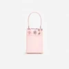 Pink Satin Floral Crystal Mini Bag
