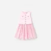 Pink Satin Lace Dress