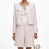Pink Sequin Boucle Shorts