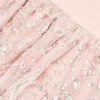 Pink Sequin Embellished Tiered Dress