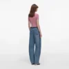 Pink Short Sleeve Viscose Knit Top