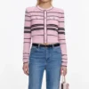 Pink Stripe Cardigan