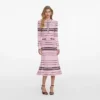 Pink Stripe Knit Midi Dress Pink Stripe Knit Midi Dress