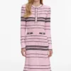Pink Stripe Knit Midi Dress Pink Stripe Knit Midi Dress