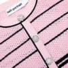 Pink Stripe Knit Mini Dress