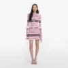 Pink Stripe Knit Mini Dress