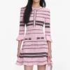 Pink Stripe Knit Mini Dress