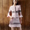 Pink Stripe Knit Mini Dress