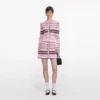 Pink Stripe Knit Mini Skirt