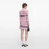 Pink Stripe Knit Mini Skirt