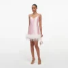 Pink Taffeta Feather Mini Dress Pink Taffeta Feather Mini Dress