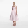 Pink Taffeta Midi Dress