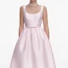 Pink Taffeta Midi Dress