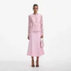 Pink Tailored Lace Midi Dress Pink Tailored Lace Midi Dress