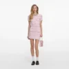 Pink Textured Knit Mini Dress Pink Textured Knit Mini Dress