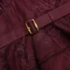Plum Linen Blend Peplum Midi Dress Plum Linen Blend Peplum Midi Dress
