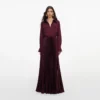 Plum Satin Pleated Maxi Dress Plum Satin Pleated Maxi Dress