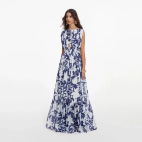 Printed Georgette Maxi Dress
