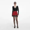 Red Crystal Chainmail Mini Skirt