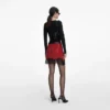 Red Crystal Chainmail Mini Skirt