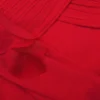 Red Georgette Flower Maxi Dress